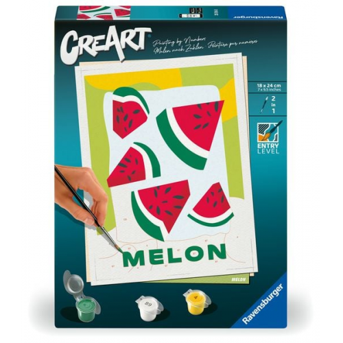 Ravensburger CreArt - Malen nach Zahlen 25516 - Melonen - ab 12 Jahren für Einsteiger