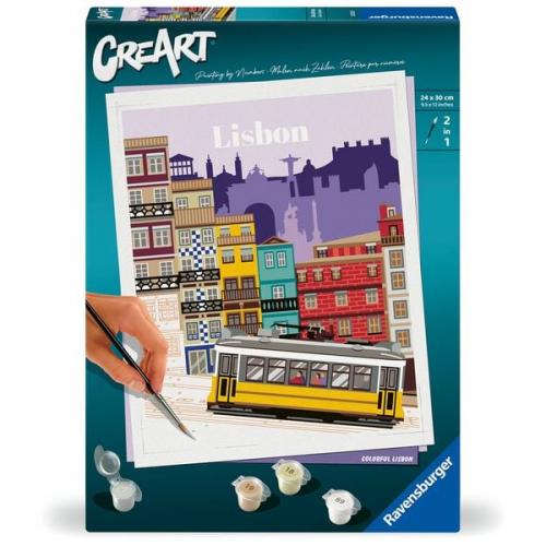 Ravensburger CreArt - Malen nach Zahlen 25522 - Farbenfrohes Lissabon - ab 12 Jahren