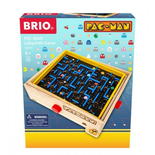 BRIO - 34065 PAC-MAN Labyrinth| Klassische Holzspiele für Kinder ab 6 Jahren