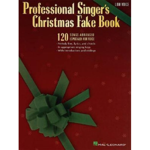 Professional Singer's Christmas Fake Book - Low Voice