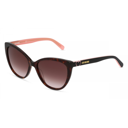 Love Moschino MOL043/S Damen-Sonnenbrille Vollrand Butterfly Acetat-Gestell, braun