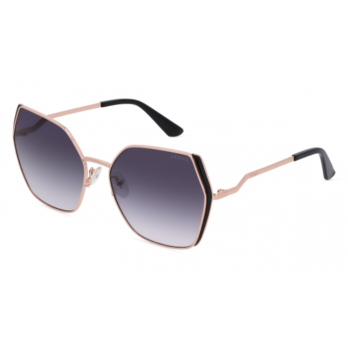 Guess GU7843 Damen-Sonnenbrille Vollrand Butterfly Metall-Gestell, gold