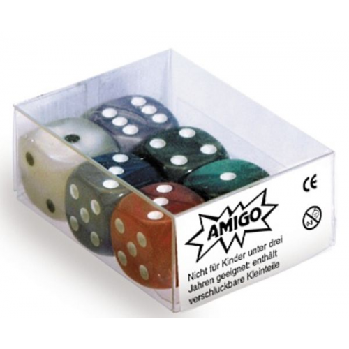 Amigo Spiele - Würfel Perlmutt W06 Set gemischt MBE6