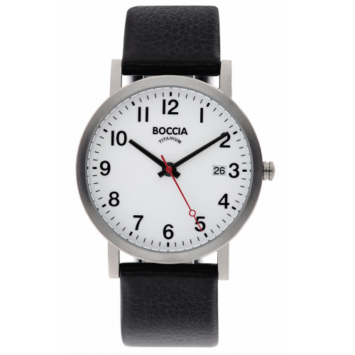 Boccia 3622-03 Herrenuhr Titan mit Lederband