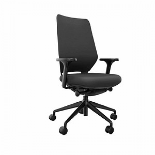 fm Bürostuhl Asiento, 4260761570891 Stoff schwarz, Gestell schwarz