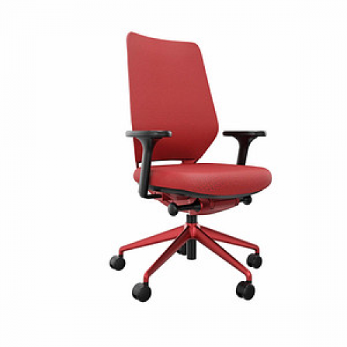 fm Bürostuhl Asiento, 4260761570938 Stoff rot, Gestell rot