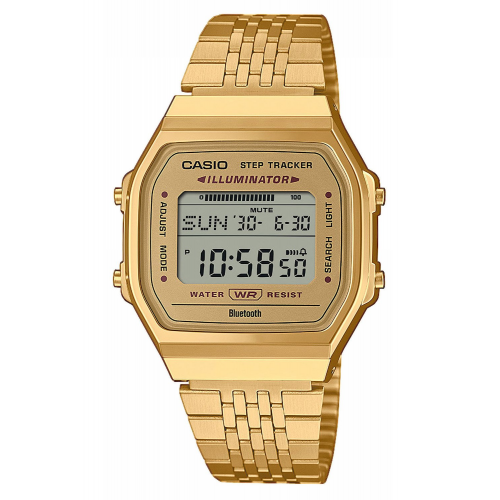 Casio ABL-100WEG-9AEF Vintage Iconic Digitaluhr Bluetooth Goldfarben