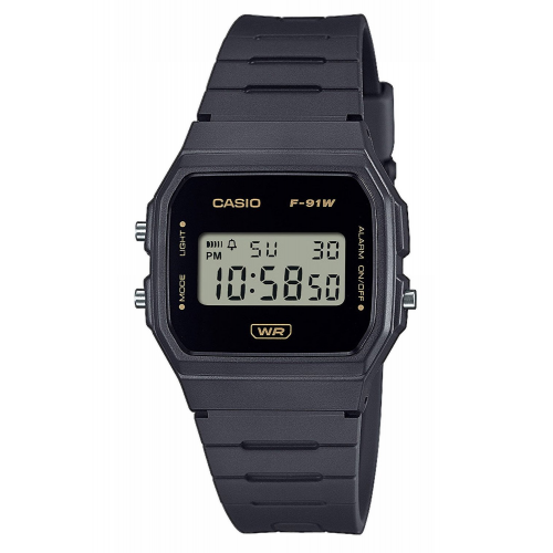 Casio F-91WB-8AEF Timeless Collection Damen- und Jugenduhr Anthrazit