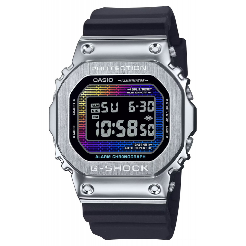 Casio GM-5600RW-1ER G-Shock G-Steel Herrenuhr Schwarz/Regenbogen