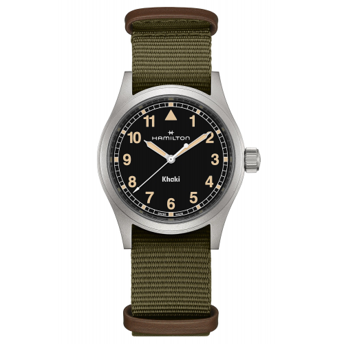 Hamilton H69401930 Uhr in Unisexgröße Khaki Field Quarz Grün/Schwarz 38 mm