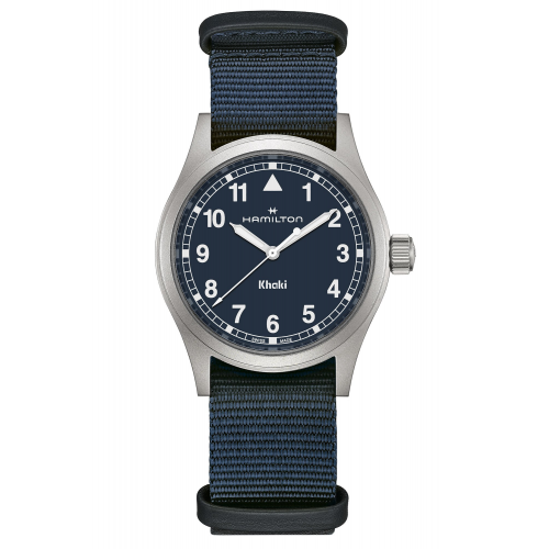 Hamilton H69401940 Armbanduhr in Unisexgröße Khaki Field Quarz Blau 38 mm