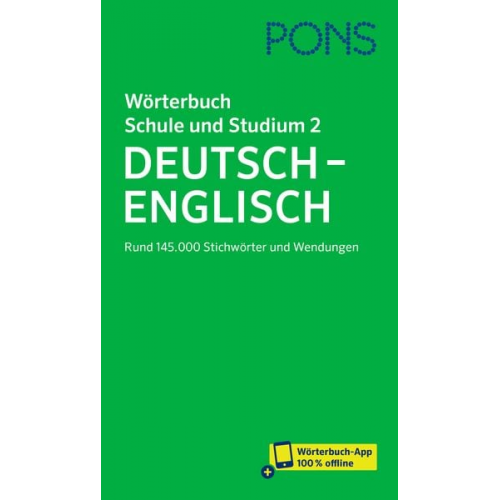 PONS Wörterbuch Schule und Studium Deutsch - Englisch, Band 2