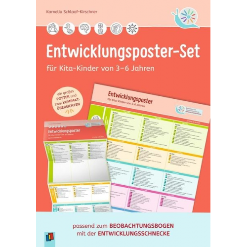 Entwicklungsposter-Set für Kita-Kinder von 3-6 Jahren