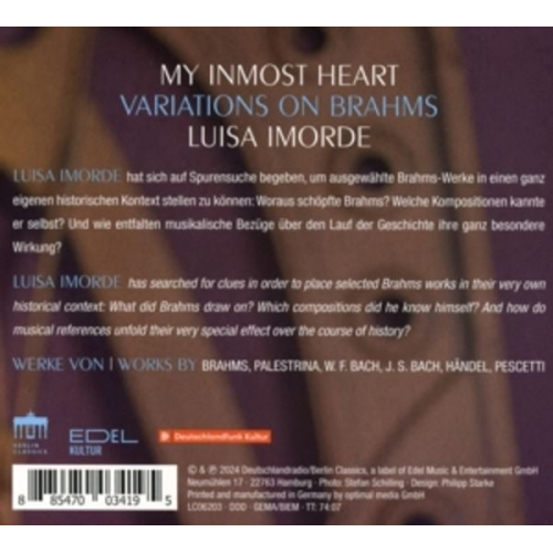 Luisa Imorde - My inmost heart, 1 Audio-CD