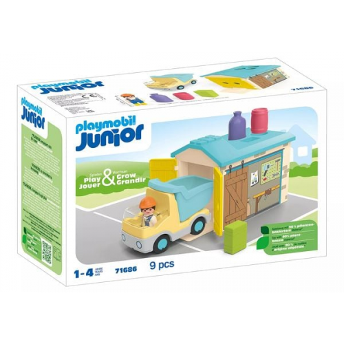 PLAYMOBIL JUNIOR 71686 - LKW mit Sortiergarage