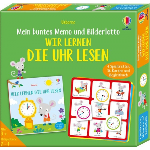 Mein buntes Memo und Bilderlotto: Wir lernen die Uhr lesen