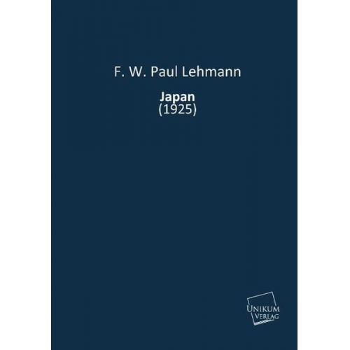 F. W. Paul Lehmann - Lehmann, F: Japan