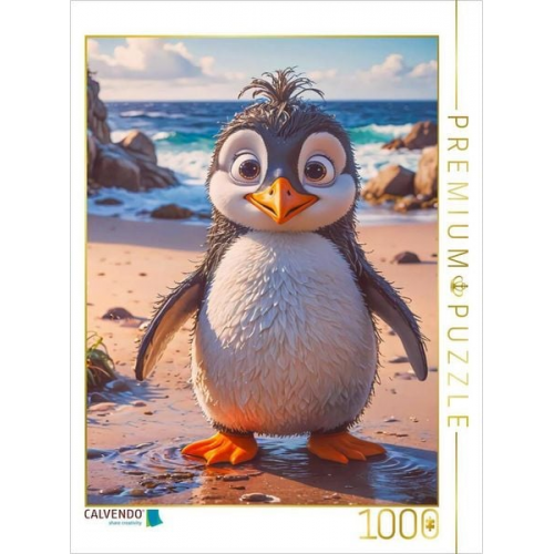 CALVENDO Puzzle Der Pinguin aus Neuseeland | 1000 Teile Lege-Größe 64x48cm Foto-Puzzle für glückliche Stunden