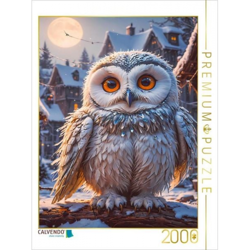 CALVENDO Puzzle Die Schneeeule aus Europa | 2000 Teile Lege-Größe 90x67cm Foto-Puzzle für glückliche Stunden