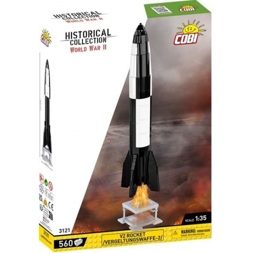 COBI Historical Collection 3121 - V2 Rocket/Vergeltungswaffe-2, WWII, Bausatz 1:35, Bausatz 560 Klemmbausteine