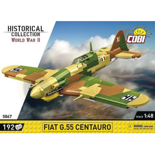 COBI Historical Collection 5867 - Fiat G.55 Centauro, World War II, Bausatz 1:48, 192 Klemmbausteine