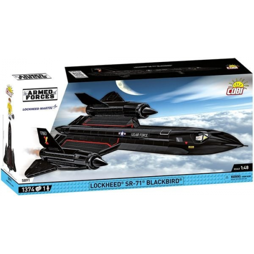 COBI Armed Forces 5891 - Lockheed SR-71 Blackbird, US Militär Flugzeug, Bausatz 1:48, 1374 Klemmbausteine/1 Figur