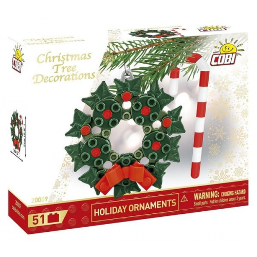 Cobi 20009 - Christbaumschmuck, Feiertagsornamente, 51 Klemmbausteine