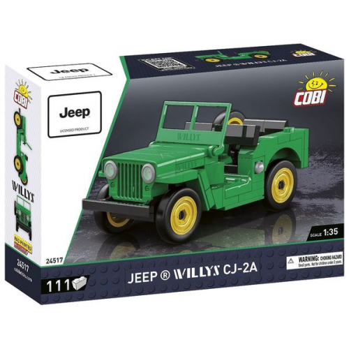 COBI Jeep 24517 - Jeep Willys CJ-2A, Bausatz 1:35, 111 Klemmbausteine