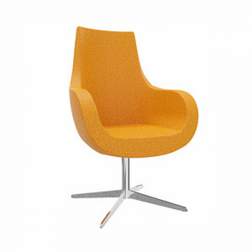 fm Sessel Pirum orange chrom Stoff