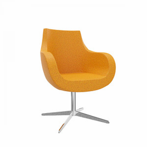 fm Sessel Pirum orange chrom Stoff