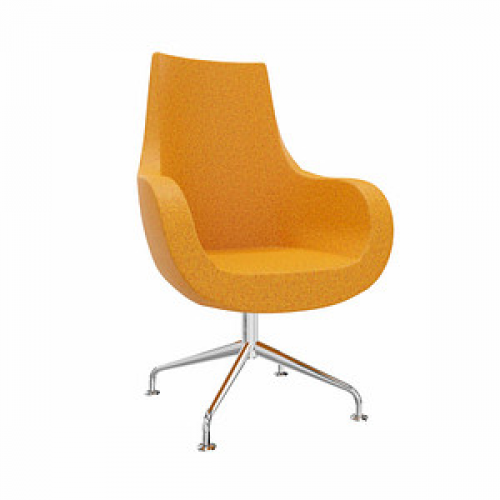 fm Sessel Pirum orange chrom Stoff