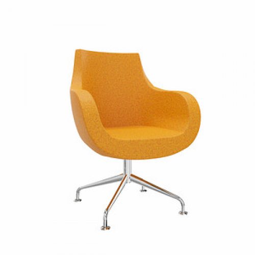 fm Sessel Pirum orange chrom Stoff