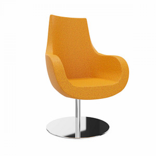 fm Besuchersessel Pirum orange chrome Stoff