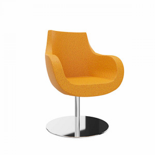 fm Besuchersessel Pirum orange chrom Stoff