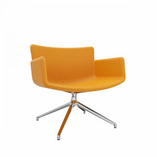 fm Sessel LODUS orange chrom Stoff