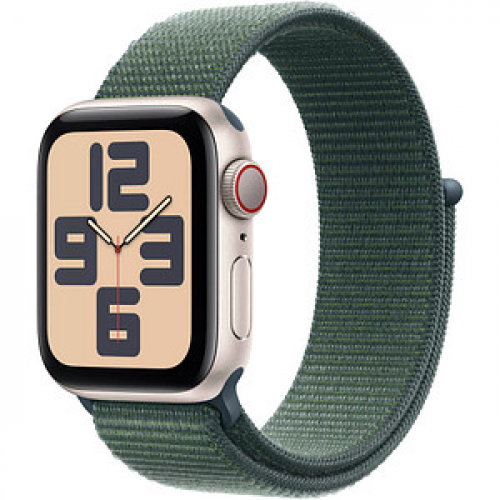 Apple Watch SE 40 mm Aluminium (GPS+Cellular) Sport Loop  grün, polarstern