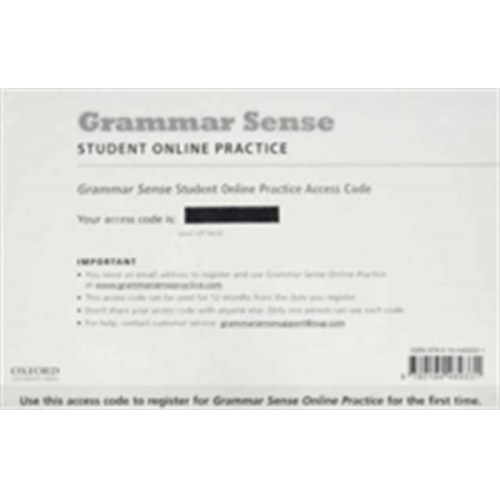 Grammar Sense: (All levels): Online Practice Access Code Card