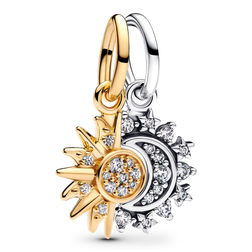 Pandora 763585C01 Charm-Anhänger Sonne und Mond Zweifarbig