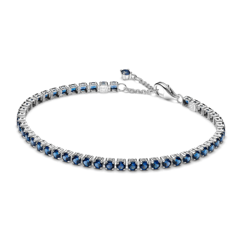 Pandora 591469C02 Damen Tennis-Armband Silber Funkelndes Blau