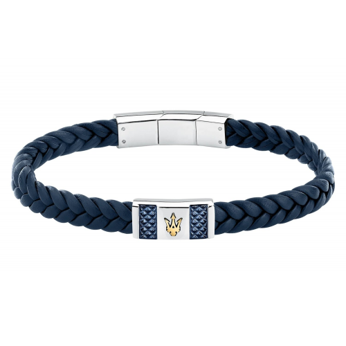 Maserati JM4249IK03 Herren-Armband Leder Blau