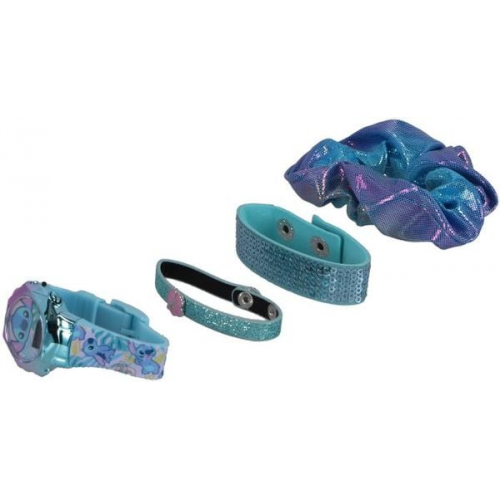 Accutime LCD Armbanduhr Set Lilo & Stitch mit Accessoires