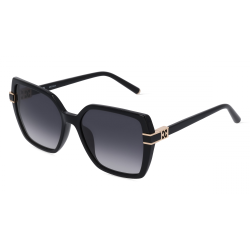 Escada ESCSESD90 Damen-Sonnenbrille Vollrand Eckig Acetat-Gestell, schwarz