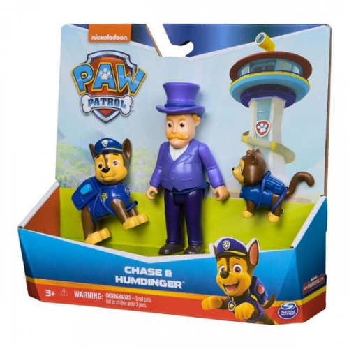 PAW Patrol Hero Pups – Actionfiguren-Set mit 1 Chase Hundefigur, 1 Chaos-Kätzchen Figur und 1 Bürgermeister Besserwisser Figur