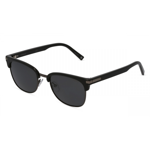 Polaroid PLD 2076/S Herren-Sonnenbrille Vollrand Browline Metall-Gestell, schwarz