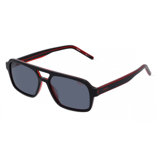 Hugo HG 1241/S Herren-Sonnenbrille Vollrand Eckig Acetat-Gestell, schwarz