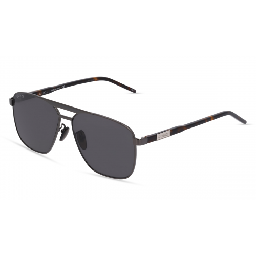 Gucci GG1164S Unisex-Sonnenbrille Vollrand Pilot Metall-Gestell, grau