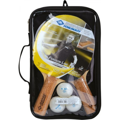 Premium Tischtennis Set PERSSON 500, 2 Schläger, 3 Bälle, Tasche