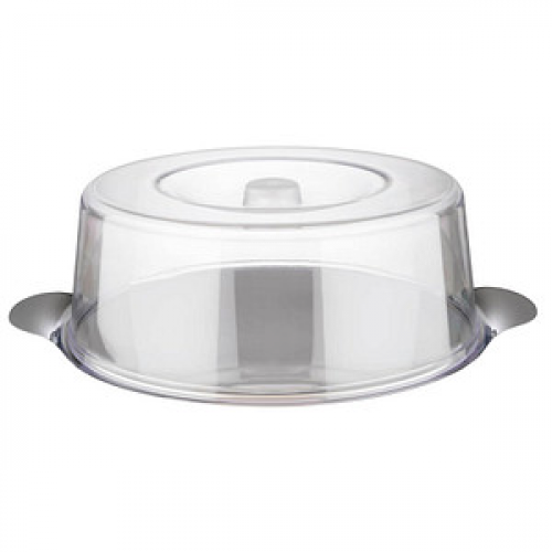 APS Tortenplatte mit Haube transparent/silber 30,0 cm