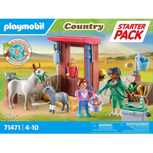 PLAYMOBIL 71471 Tierarzteinsatz bei den Eseln