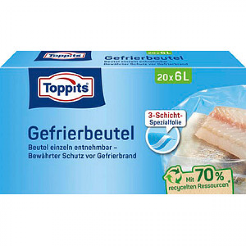 20 Toppits Gefrierbeutel 6,0 l